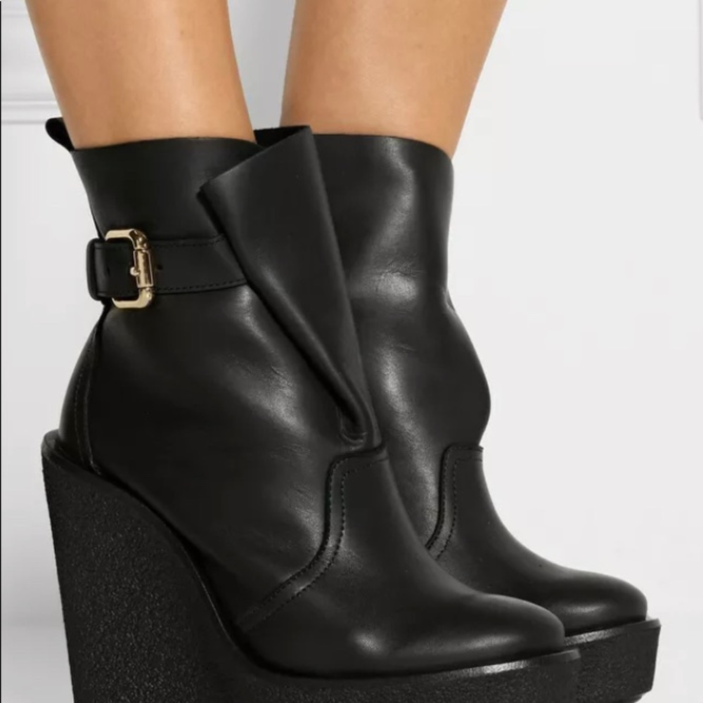 Pierre Hardy womens platform boots. Black leather. OBO